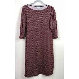 New Pure Collection Pintuck Sleeve Geometric Tile Print Dress Women's Size 8/10